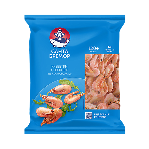 Shrimps “Northern” with head in shell boiled IQF 500 g